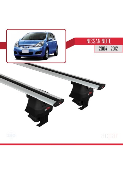 Nissan Note / Versa 2004-2012 Arası ile Uyumlu Ace-4 Ara Atkı Tavan Barı Gri modelleri