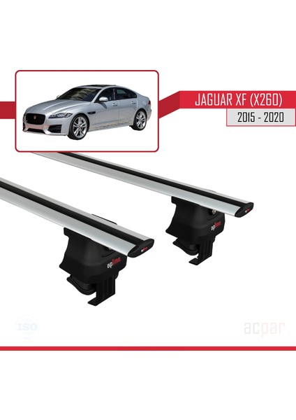 Jaguar Xf (X260) 2015-2020 Arası ile Uyumlu Ace-4 Ara Atkı Tavan Barı Gri modelleri