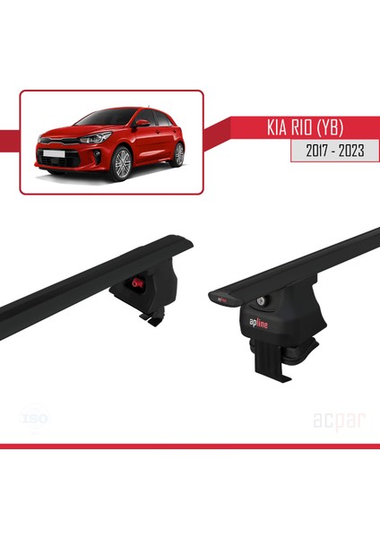 Kia Rio (Yb) Hatchback 2017 ve Sonrası ile Uyumlu Ace-4 Ara Atkı Tavan Barı Siyah