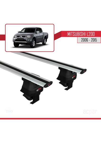 Mitsubishi L200 / Triton Iv 2006-2015 Arası ile Uyumlu Ace-4 Ara Atkı Tavan Barı Gri