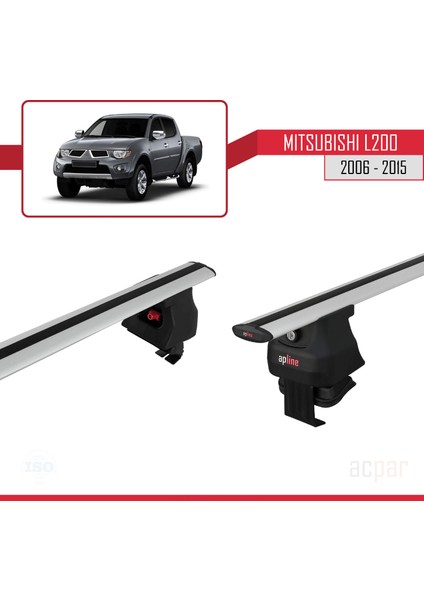 Mitsubishi L200 / Triton Iv 2006-2015 Arası ile Uyumlu Ace-4 Ara Atkı Tavan Barı Gri