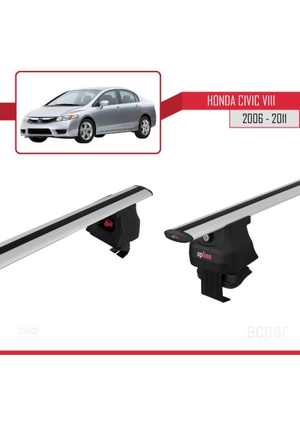 Honda Civic Vııı Sedan 2006-2011 Arası ile Uyumlu Ace-4 Ara Atkı Tavan Barı Gri fırsatları