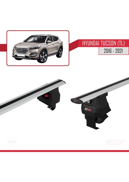 Hyundai Tucson (Tl) 2016-2021 Arası ile Uyumlu Ace-4 Ara Atkı Tavan Barı Gri fırsatları
