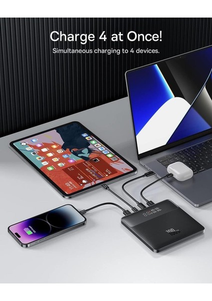 Dijital Göstergeli Süper Hızlı Pd 100W 20000MAH Powerbank Apple Macbook Pro Notebook Powerbank