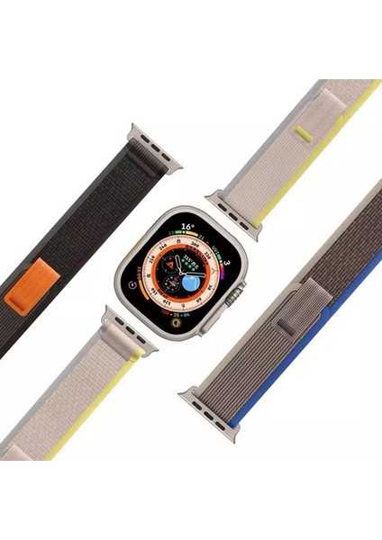 Apple Watch 1,2,3,4,5,6,7,8 Için 42-44-45MM Uyumlu Ultra Hafif Şık Kayış,cırt Cırtlı Kordon