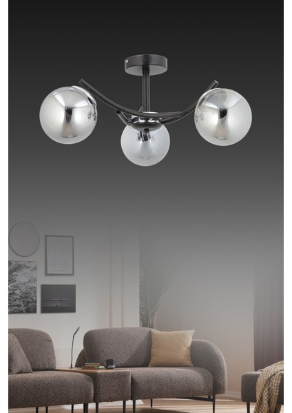 Çağrı 3 Lü Modern (FÜME CAMLI) Salon Yatak Odası Mutfak Genç Odası Avize