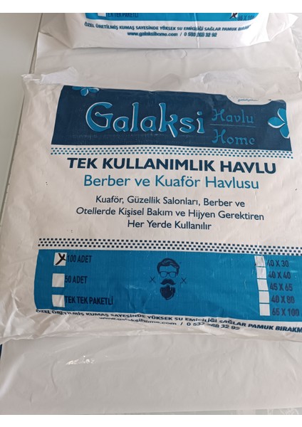 Tek Kullanımlık Manikür Pedikür Havlusu 30X40 cm 100 Adet Temizlik Bezi