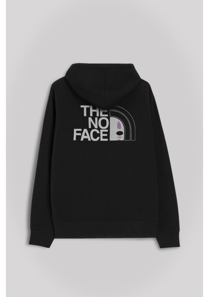 No Face Spirited Away Miyazaki The North Face Ön ve Arka Baskılı Sweatshirt Kapüşonlu Hoodie