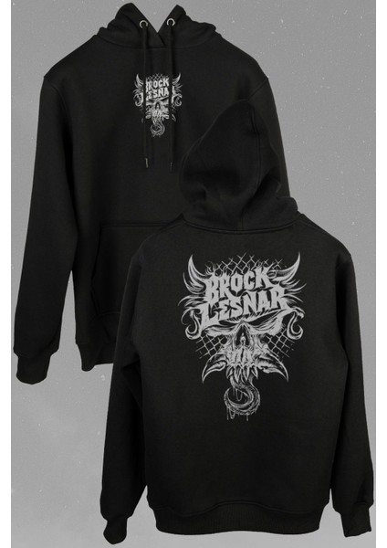 Brock Lesnar Logo Wwe Ufc Amerikan Güreşi Spor Ön ve Arka Baskılı Sweatshirt Kapüşonlu Hoodie