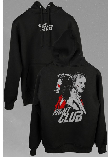 Fight Club Marla Tyler Durden Dövüş Kulübü Ön ve Arka Baskılı Sweatshirt Kapüşonlu Hoodie