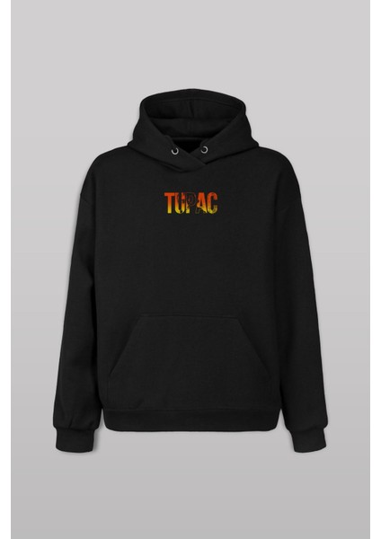 Tupac 2pac Shakur Rap Music West Coast 90S Rap Ön ve Arka Baskılı Sweatshirt Kapüşonlu Hoodie modelleri