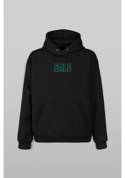 Smile Skull Urban Wear Street Kuru Kafa Y2K Ön ve Arka Baskılı Sweatshirt Kapüşonlu Hoodie modelleri