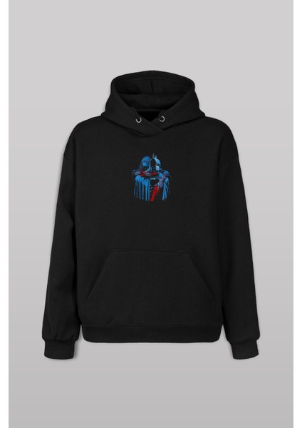 Batman Joker Kara Şovalye Dark Knight Film Ön ve Arka Baskılı Sweatshirt Kapüşonlu Hoodie