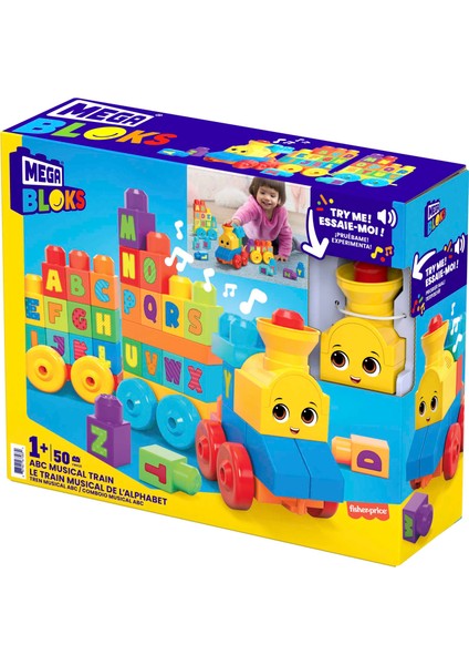 Mega Bloks Müzikli Alfabe Treni, Gerçek Sesler ve Müzik ile Harfleri Öğretir FWK22