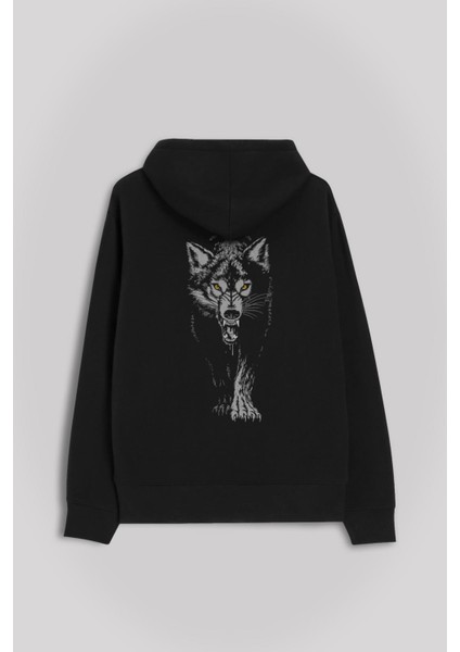 Bozkurt Kurt Kafası Wolf Gri Bozkurt Ön ve Arka Baskılı Sweatshirt Kapüşonlu Hoodie fiyatları