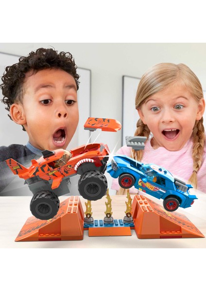 MEGA Hot Wheels Smash N Crash Tiger Shark Çarpışma Seti, 5 yaş ve üzeri, HKF88