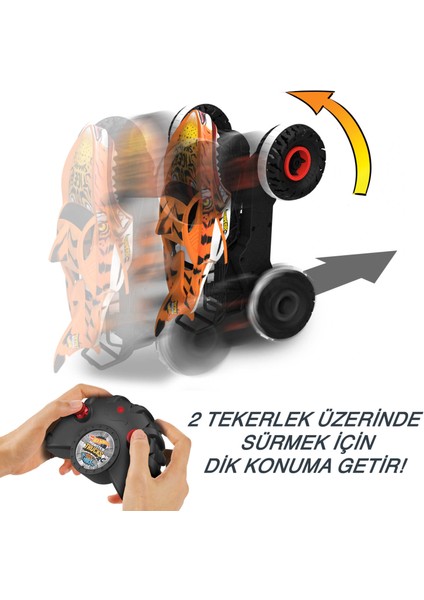 Monster Trucks Uzaktan Kumandalı Araba, Her Yüzeye Uygun Tekerlekleriyle Monster Truck 1:15 Ölçekli Tiger Shark Hgv87