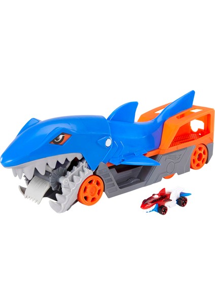 Hot Wheels Köpek Balığı Taşıyıcı Oyun Seti, 1 Adet 1:64 Ölçekli Araba İçerir, 4-8 Yaş Arası Çocuklar İçin Gvg36