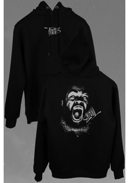 Zeroh Tinnitus Music Albüm Ön ve Arka Baskılı Sweatshirt Kapüşonlu Hoodie modelleri