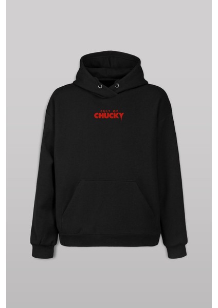 Cult Of Chucky 1988 Korku Film Çaki Ön ve Arka Baskılı Sweatshirt Kapüşonlu Hoodie fiyatları