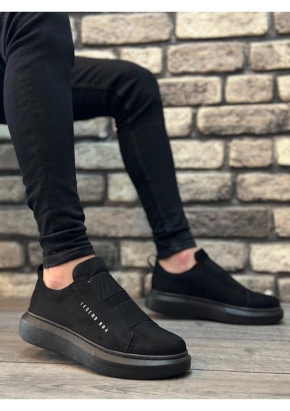 BA0307 Boa Kalın Süet Yüksek Taban Çift Bant Siyah Erkek Ayakkabı fiyatları