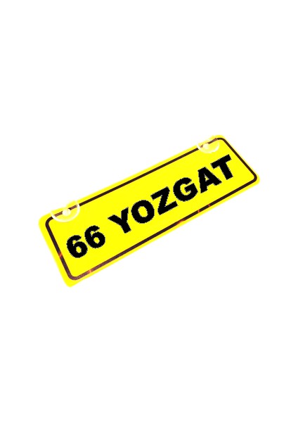 66 YOZGAT Yazılı Sarı Dekor Plaka Sök Tak Pratik yeni nesil