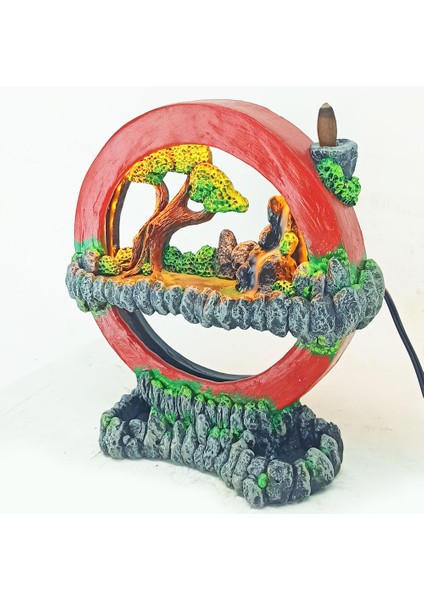 Işıklı Tütsülüklü Hayal Çemberi Geri Akış Tütsülük Gece Lambası Kırmızı fiyatları