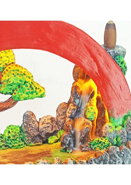 Işıklı Tütsülüklü Hayal Çemberi Geri Akış Tütsülük Gece Lambası Kırmızı modelleri