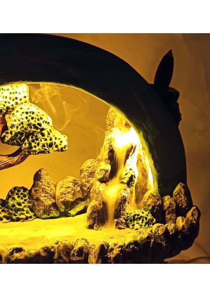 Işıklı Tütsülüklü Hayal Çemberi Geri Akış Tütsülük Gece Lambası Kırmızı fırsatları