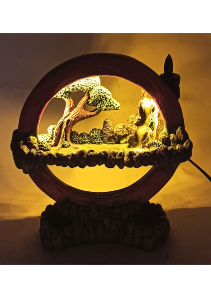 Işıklı Tütsülüklü Hayal Çemberi Geri Akış Tütsülük Gece Lambası Kırmızı indirimleri