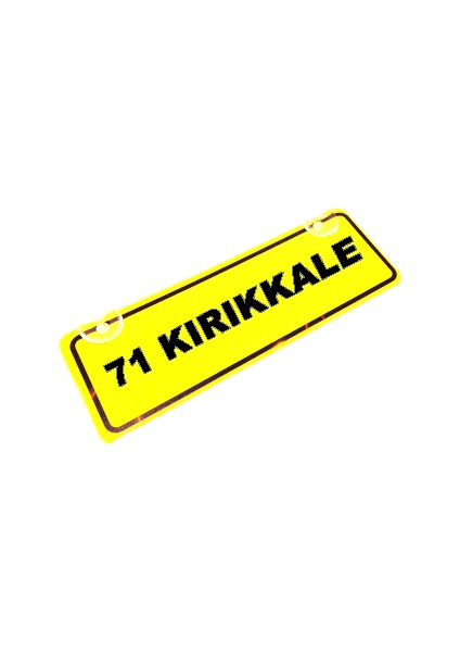 71 Kırıkkale Yazılı Sarı Dekor Plaka Sök Tak Pratik Yeni Nesil