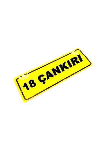 18 Çankırı Yazılı Sarı Dekor Plaka Sök Tak Pratik Yeni Nesil
