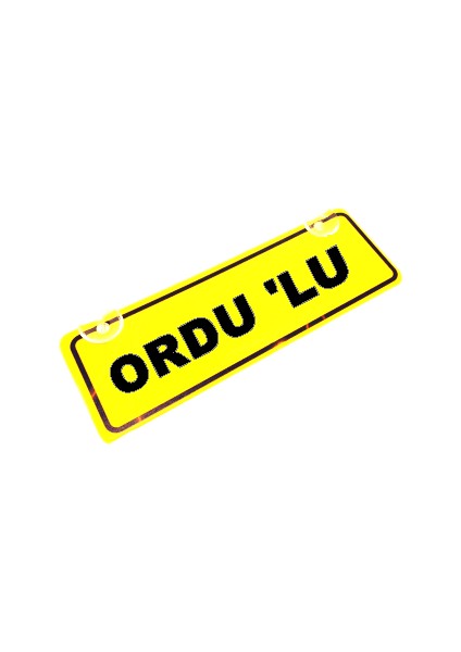 Ordu 'lu Yazılı Sarı Dekor Plaka Sök Tak Pratik Yeni Nesil