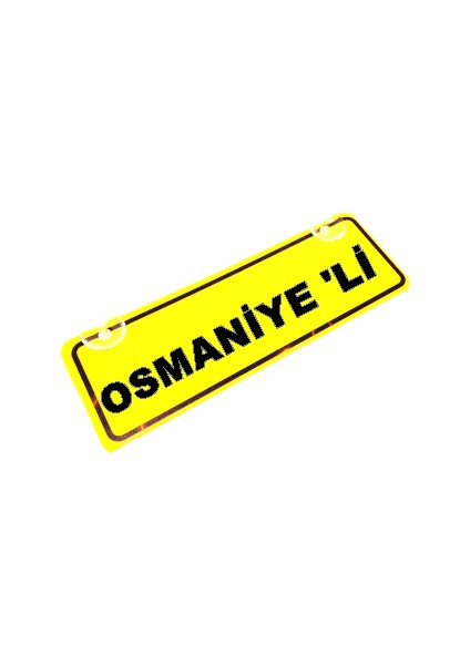 OSMANİYE 'Lİ Yazılı Sarı Dekor Plaka Sök Tak Pratik yeni nesil