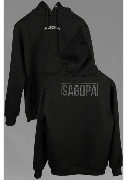 Sagopa Kajmer Tipografi Logo Kafkef Kaf Kef Ön ve Arka Baskılı Sweatshirt Kapüşonlu Hoodie modelleri