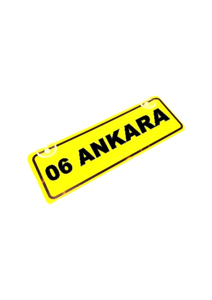 06 Ankara Yazılı Sarı Dekor Plaka Sök Tak Pratik Yeni Nesil