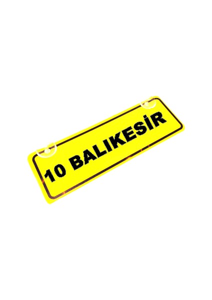 10 Balıkesir Yazılı Sarı Dekor Plaka Sök Tak Pratik Yeni Nesil