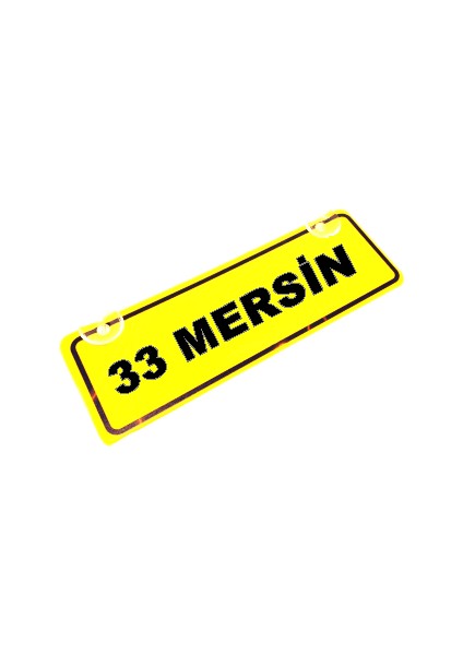 33 Mersin Yazılı Sarı Dekor Plaka Sök Tak Pratik Yeni Nesil