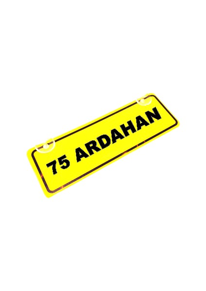 75 ARDAHAN Yazılı Sarı Dekor Plaka Sök Tak Pratik yeni nesil