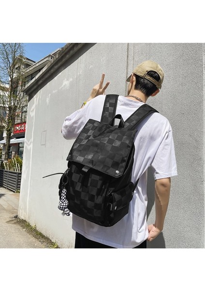 Kampüsteki Lise Öğrencileri Için Flip-Top Öğrenci Bilgisayar Okul Erkek Büyük Kapasiteli Dama Tahtası Sırt Çantası (Yurt Dışından) indirimleri