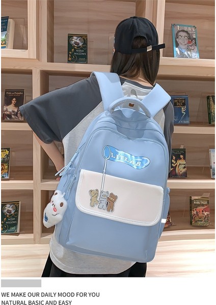 Mektup Sevimli Okul Kadın Ins Tarzı Küçük Taze Sırt Ortaokul Öğrencileri Renk Dikiş Sırt Vurdu Çantası (Yurt Dışından) fiyatları