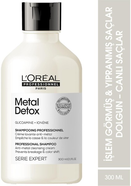 L'Oréal Professionnel Serie Expert Metal Detox İşlem Görmüş Ve Yıpranmış Saçlar Için Metal Karşıtı Saç Bakım Seti