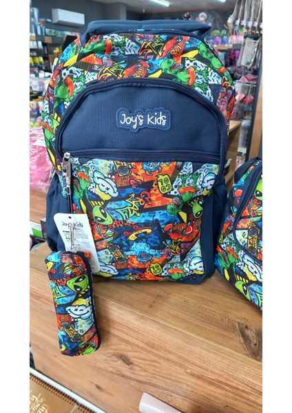 Joy's Kids Desenli Ilkokul Çantası 3 Lü Set