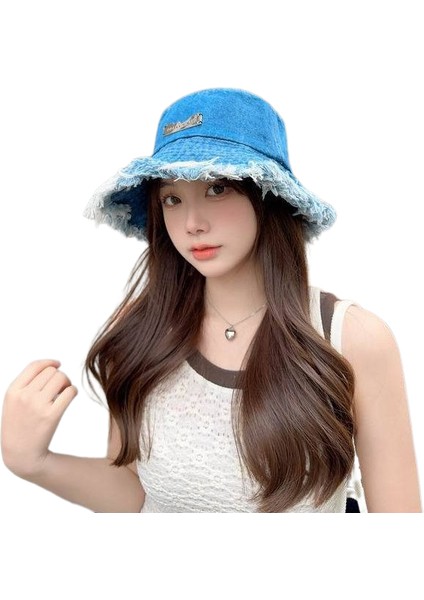 Eva Açık Moda Kadın Kot Havzası Şapkası - Blue (Yurt Dışından)