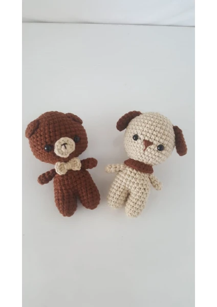 Design By Oykum Minik Ayıcık ve Köpek Amigurumi Oyuncak