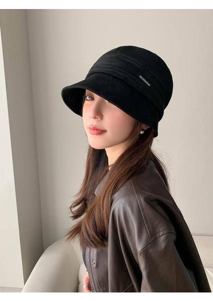 Eva Sonbahar Kadınların Açık Hava Piled Mektup Etiket Havza Kapağı - Black (Yurt Dışından) indirimleri