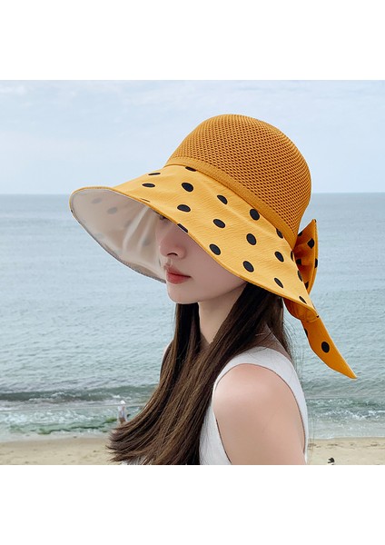 Eva Kadınlar Yaz Moda Yay Güneş Şapkası Güneşlik Şapkası Açık Güneş Koruyucu Şapka - Yellow (Yurt Dışından) fiyatları