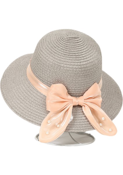 Eva Yeni Yaz Seaside Tatil Style Big Brimmed Straw Hat - Grey (Yurt Dışından)