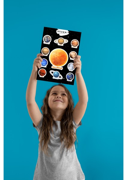 Gezegenler Ingilizce-Türkçe Tasarımlı Kredi Kartı Sticker Kaplama modelleri