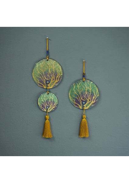 Hayat Ağacı Desenli Nazarlık Füzyon Cam Nazar Boncuğu Hediyelik Dekoratif Duvar Süsü Nazarlık Duvar Süsü Kapı Süsü Duvar Dekoru fiyatları